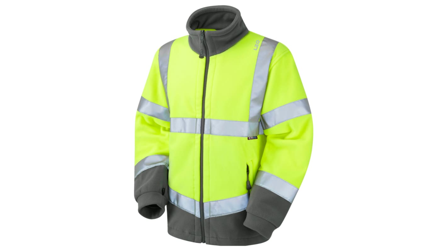 Leo Workwear Yellow Unisex Hi Vis Fleece, 3XL