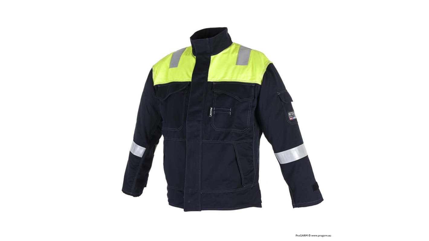 veste de soudeur Homme ProGARM 5808, Jaune/Bleu marine, S, Antistatique, Protection contre les arcs électriques