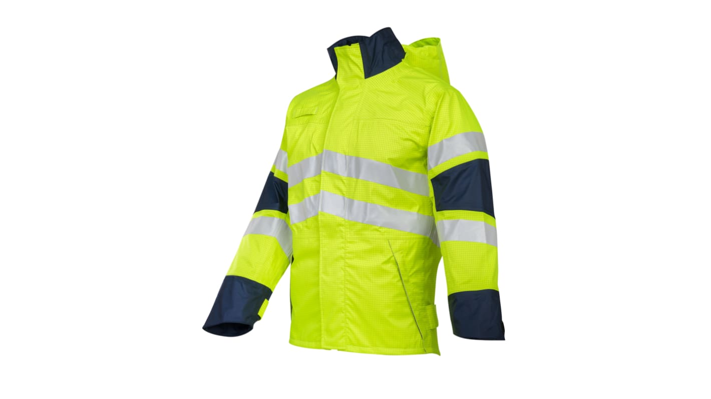 ProGARM 9720 Herren Warnschutzjacke Reflektierend, wasserdicht, winddicht Gelb/Marineblau, Größe M