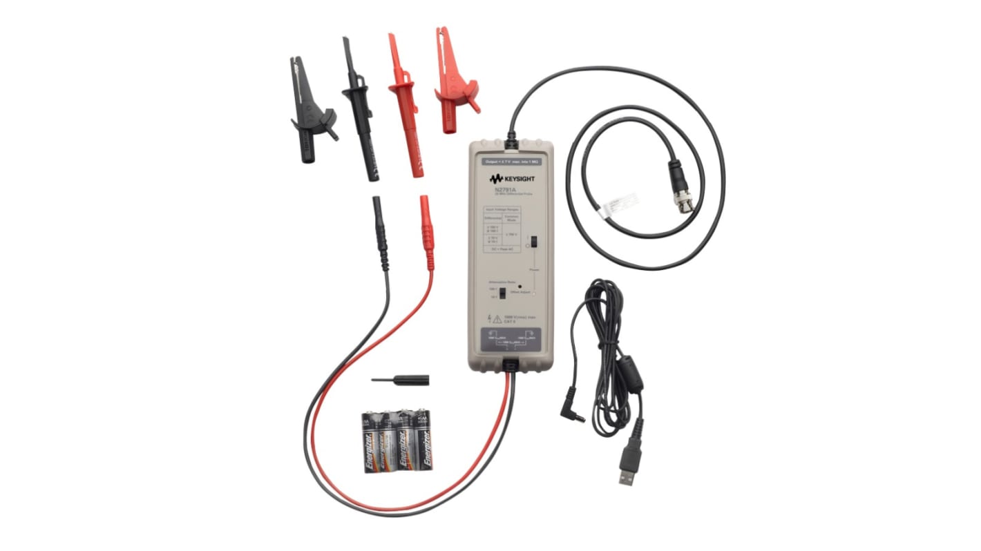 Keysight Technologies N2891A Series N2891A Oscilloscope Probe, Differential Type, 70MHz, 100:1 dB, 1000:1 dB