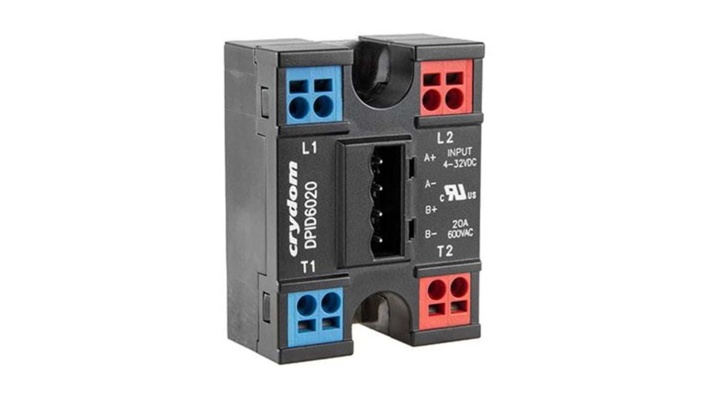 DPID60XX Series Solid State Relay, 20 A Load, Panel Mount, 600 V ac Load, 32 V ac Control