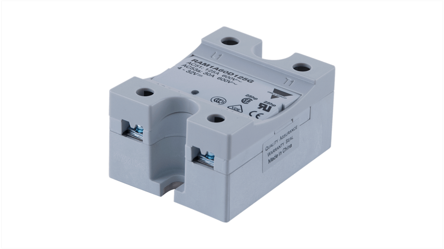 Carlo Gavazzi RAM1A60D Series Solid State Relay, 25 A ac Load, Panel Mount, 660 V Load, 32 V Control