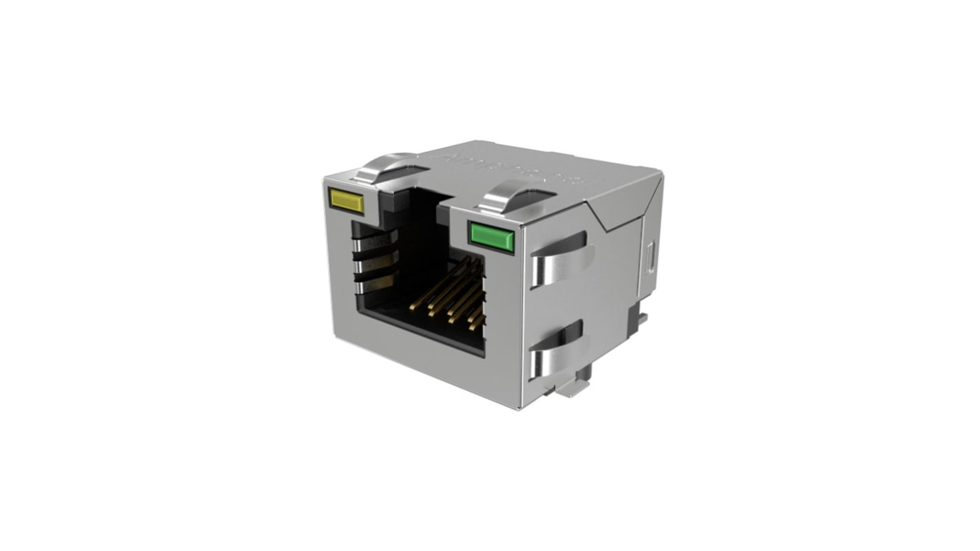 Conector Ethernet Cat6a Hembra serie RJE3C18814, de 8 vías, apantallamiento EMI