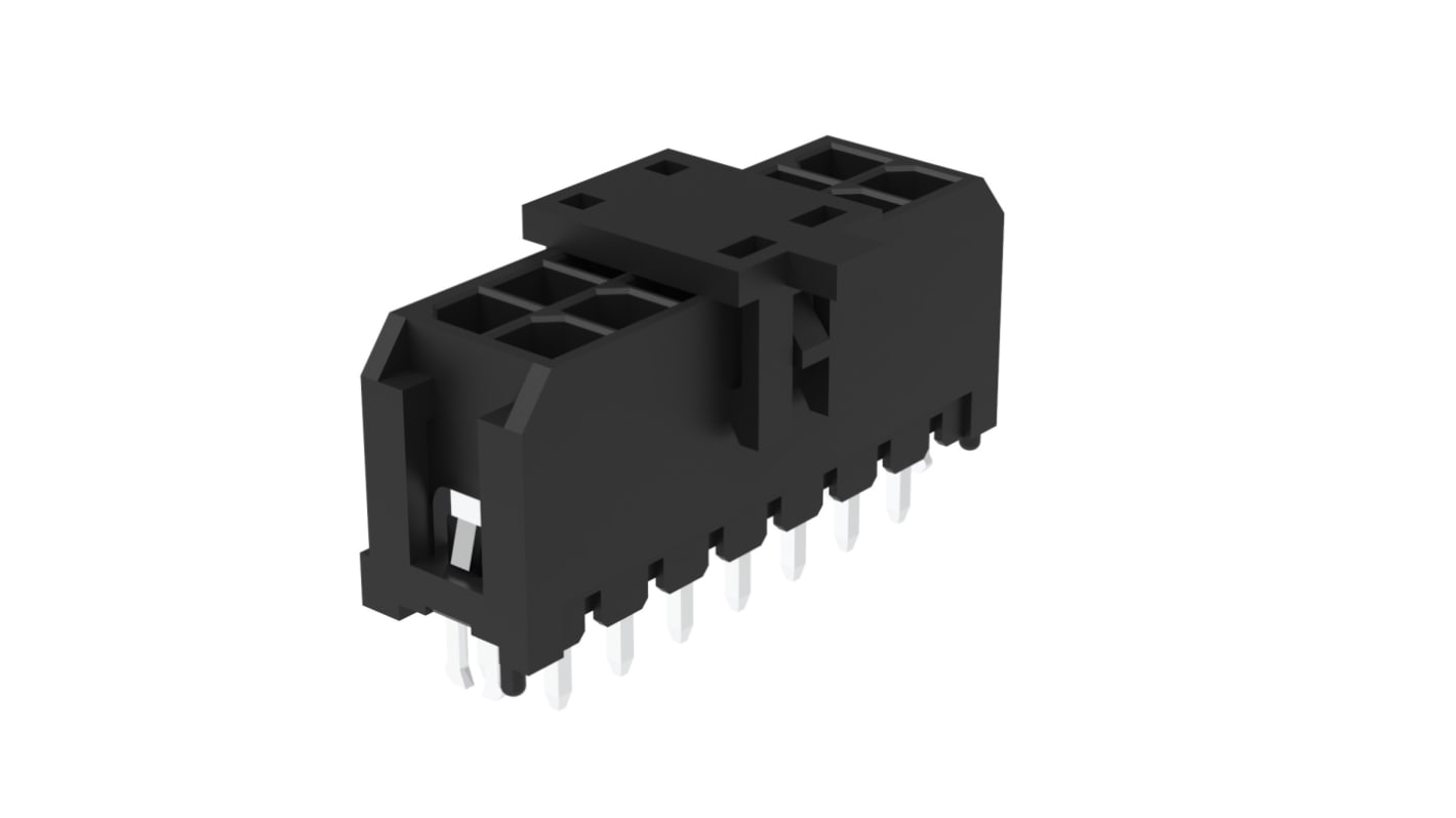 G88MP141028 Series Vertical Board Mount PCB Socket, 14-Contact, 2-Row, 3mm Pitch, Solder Termination