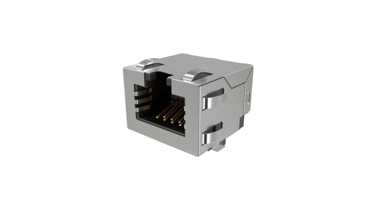 Conector Ethernet Cat6 Hembra serie RJE3B18814, de 8 vías, apantallamiento EMI