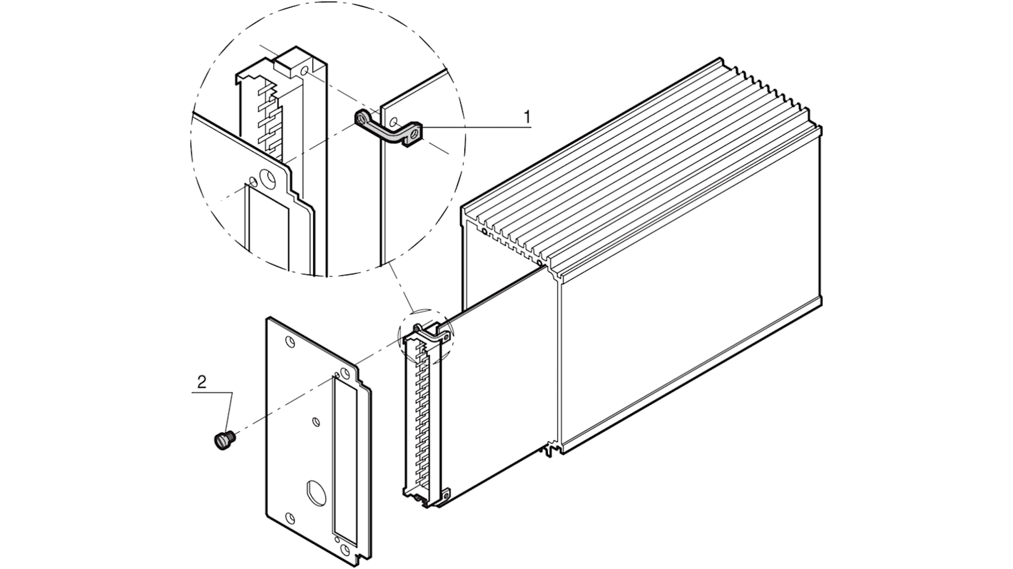 Placa nVent-SCHROFF serie 30809 de Acero Inoxidable, para usar con Casetes, 10 unidades