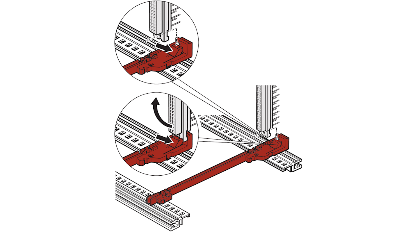 nVent-SCHROFF 64560 Series Guide Rail for Use with Cases, Chassis, Subracks, 1 Piece(s)