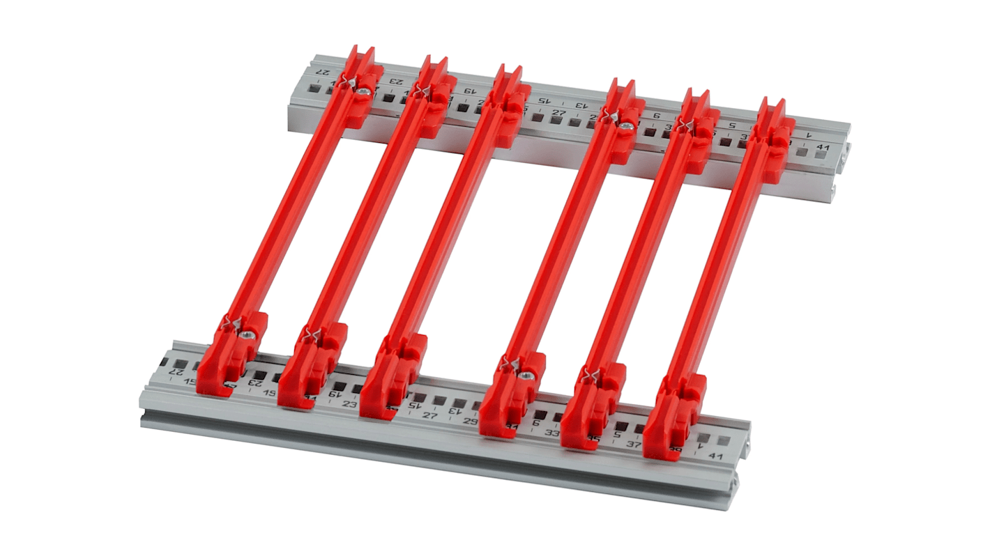 Carril nVent-SCHROFF serie 64568 de Policarbonato, para usar con Subracks, 50 unidades