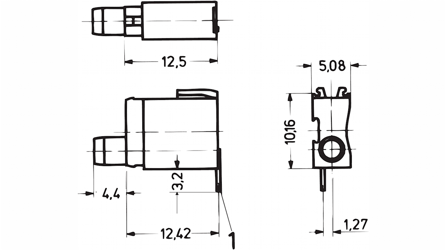 nVent-SCHROFF Socket for Use with Front Panels