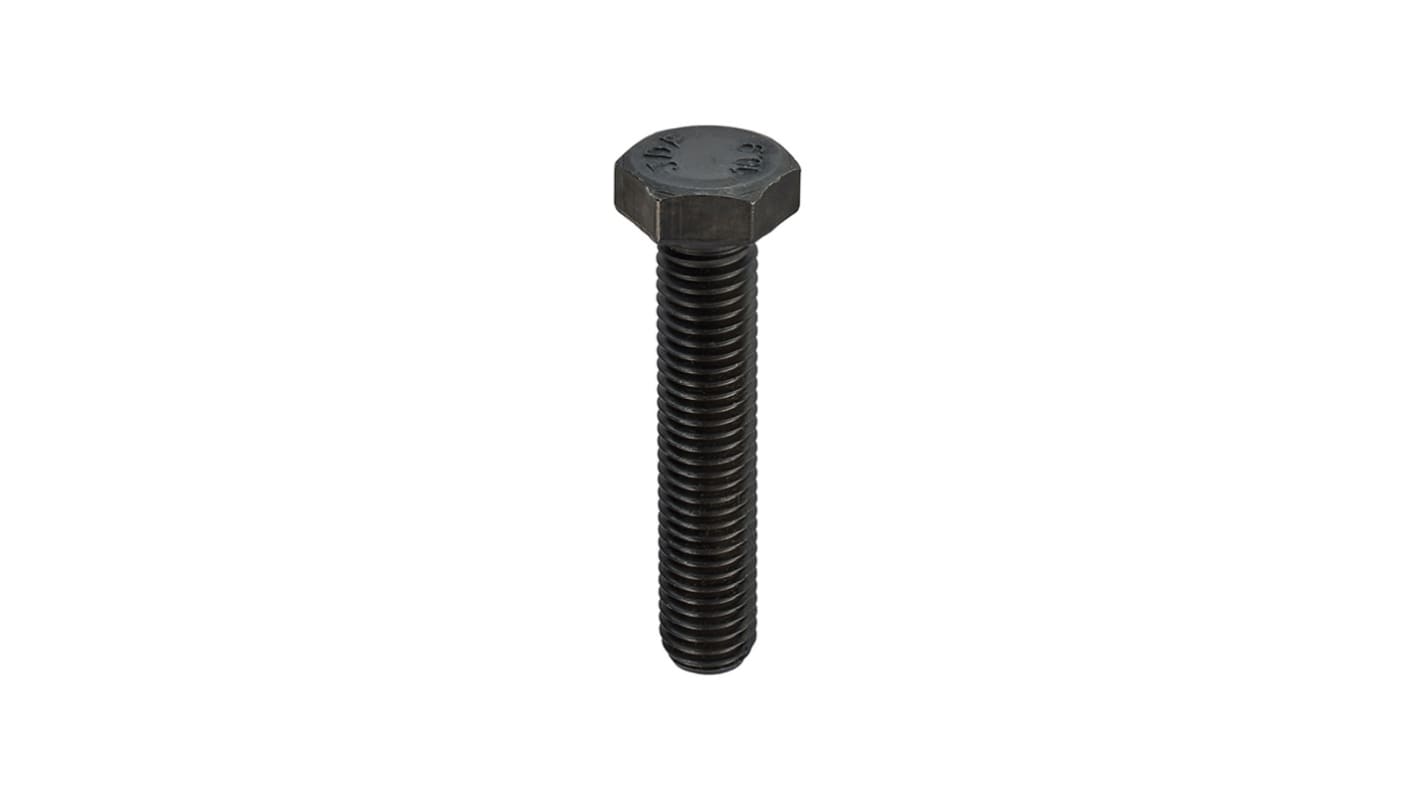 RS PRO Plain Steel, Hex Bolt, M6mm x 16mm