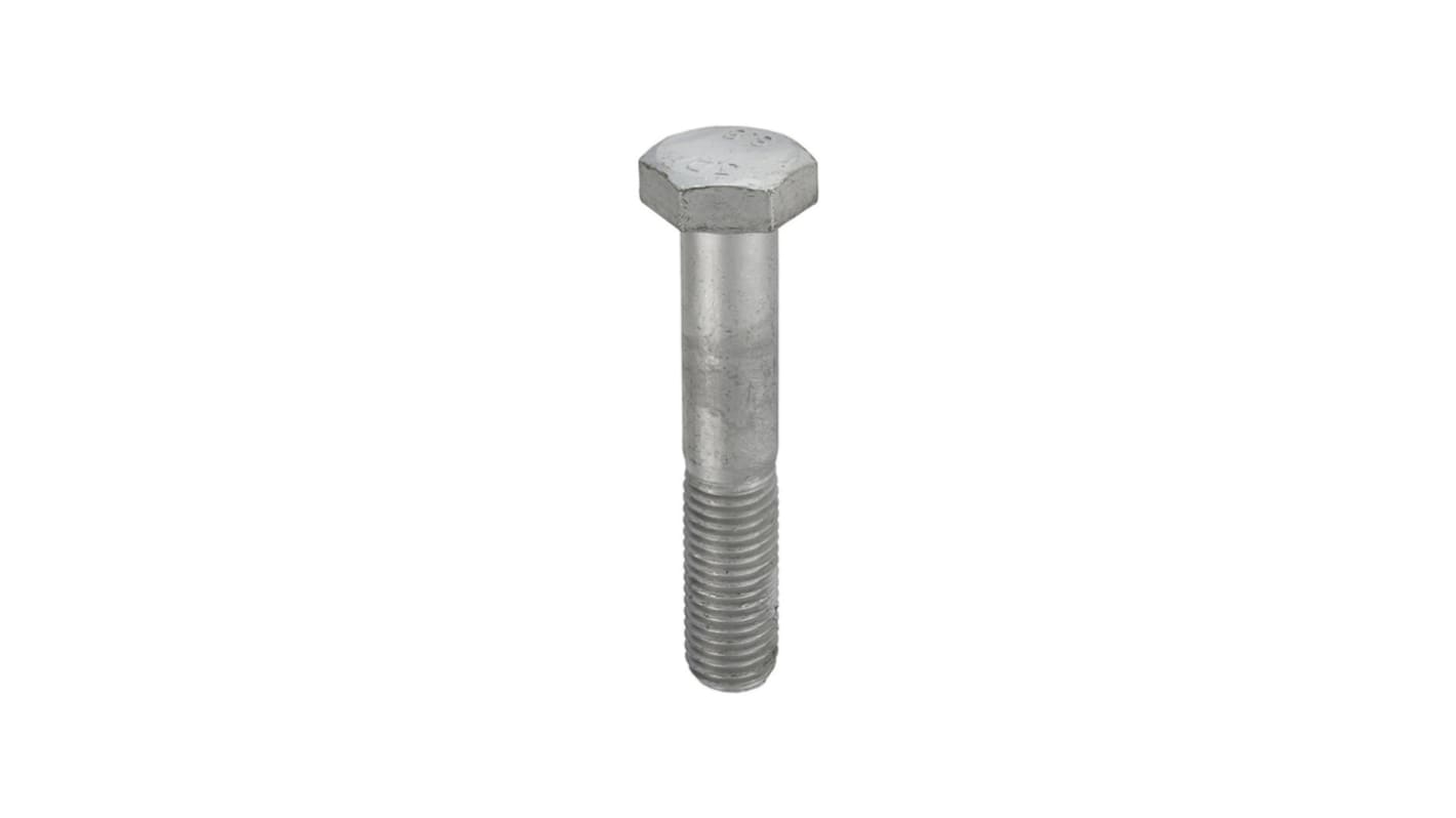 RS PRO M12mm x 110mm Sechskantschraube, Stahl Galvanisiert / Güte