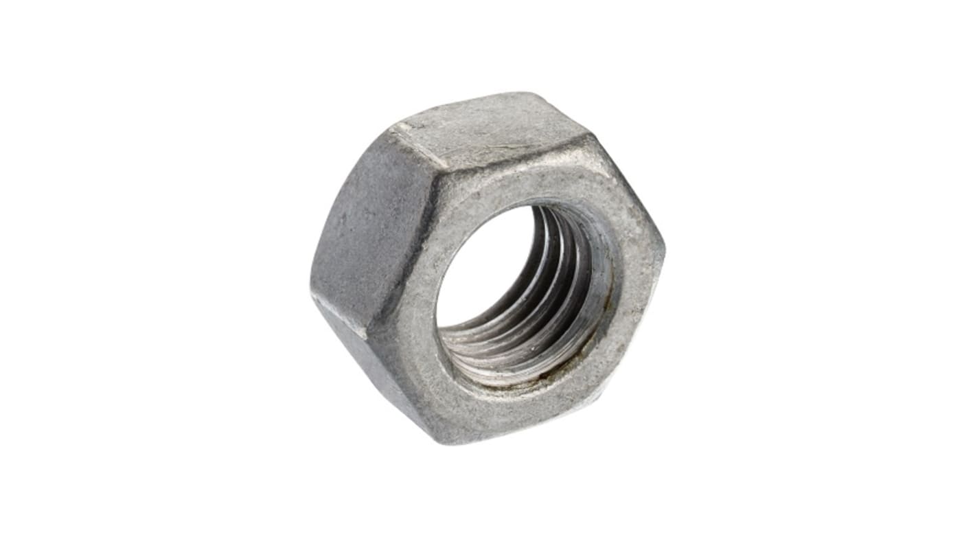 Tuerca hexagonal M12mm RS PRO de acero Galvanizado