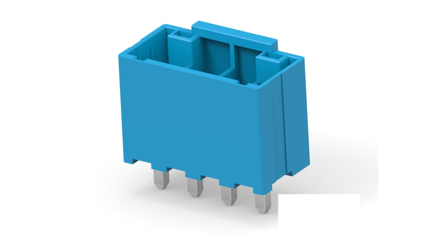 TE Connectivity 2423324 Schwere Steckverbinder Stromversorgungssteckverbinder, Stecker 4-polig / 2-reihig, 300 V ac, PCB