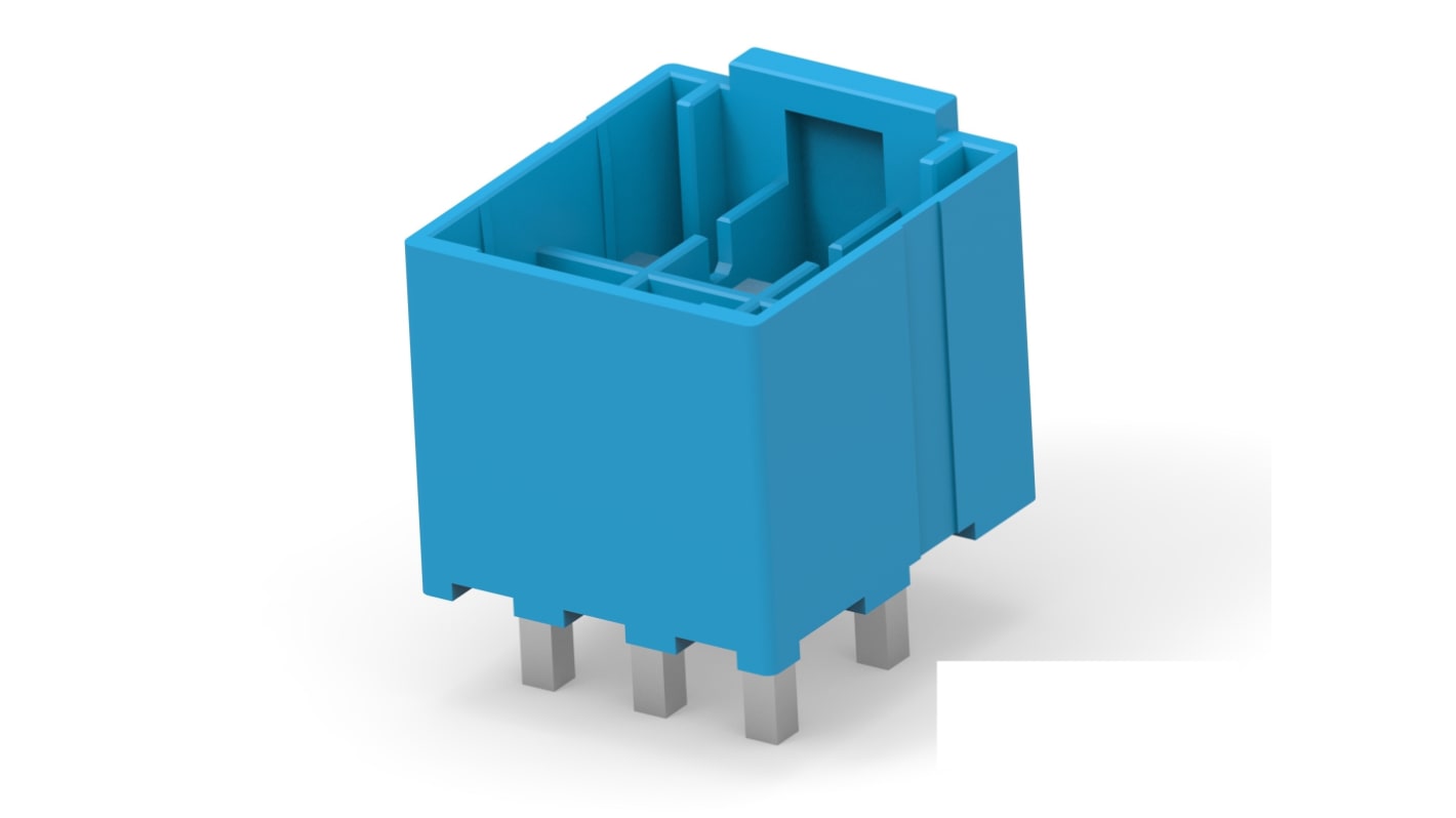 TE Connectivity Power Connector, 6 Way, Male, 2423324, PCB Mount, 300 V ac