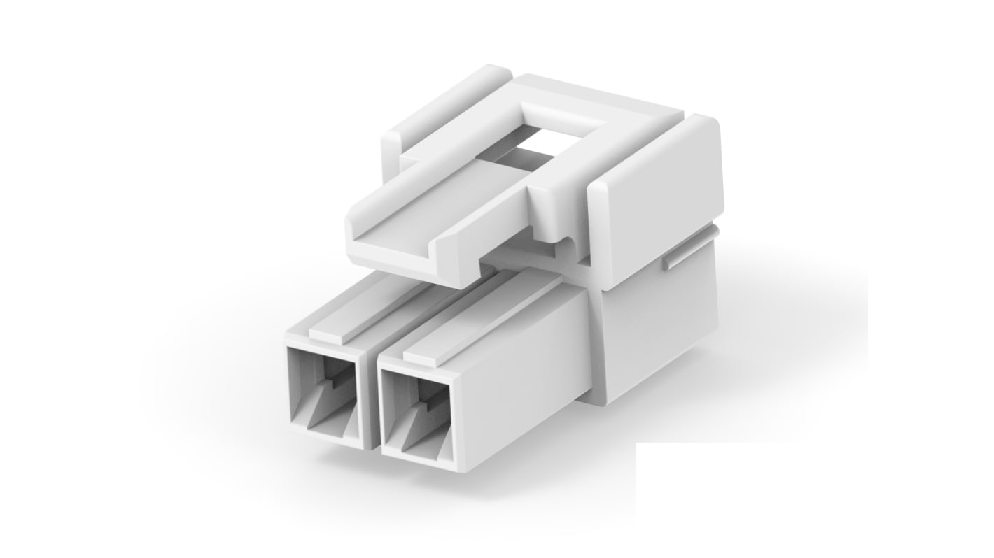 TE Connectivity Power Connector, 2 Way, Female, 3-2408780, PCB Mount, 600 V ac