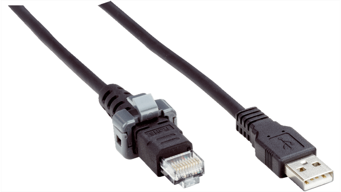 Kabel, długość 3m, złącze A: USB A, złącze B: RJ45