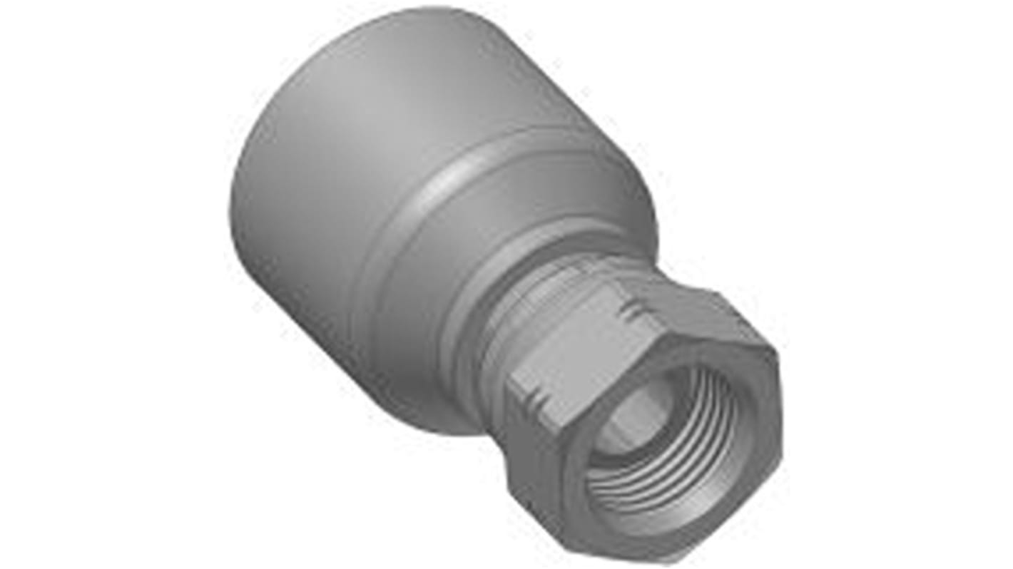 Parker Crimped Hose Fitting 3/4 in Hose to BSPP 3/4-14 Female, 19270-12-12