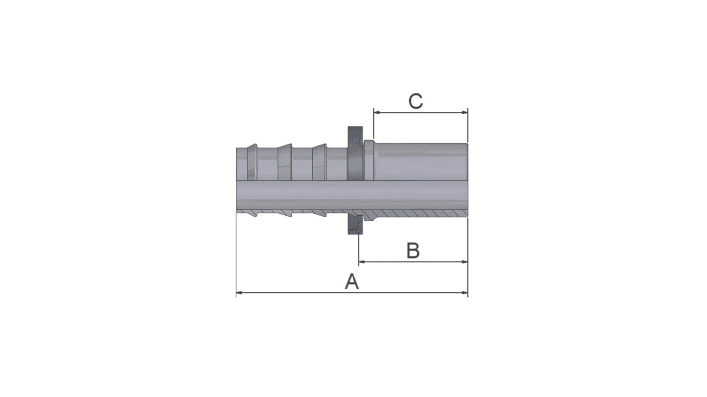 Parker, connettore A: Tubo flessibile da 1/2 poll., in Ottone