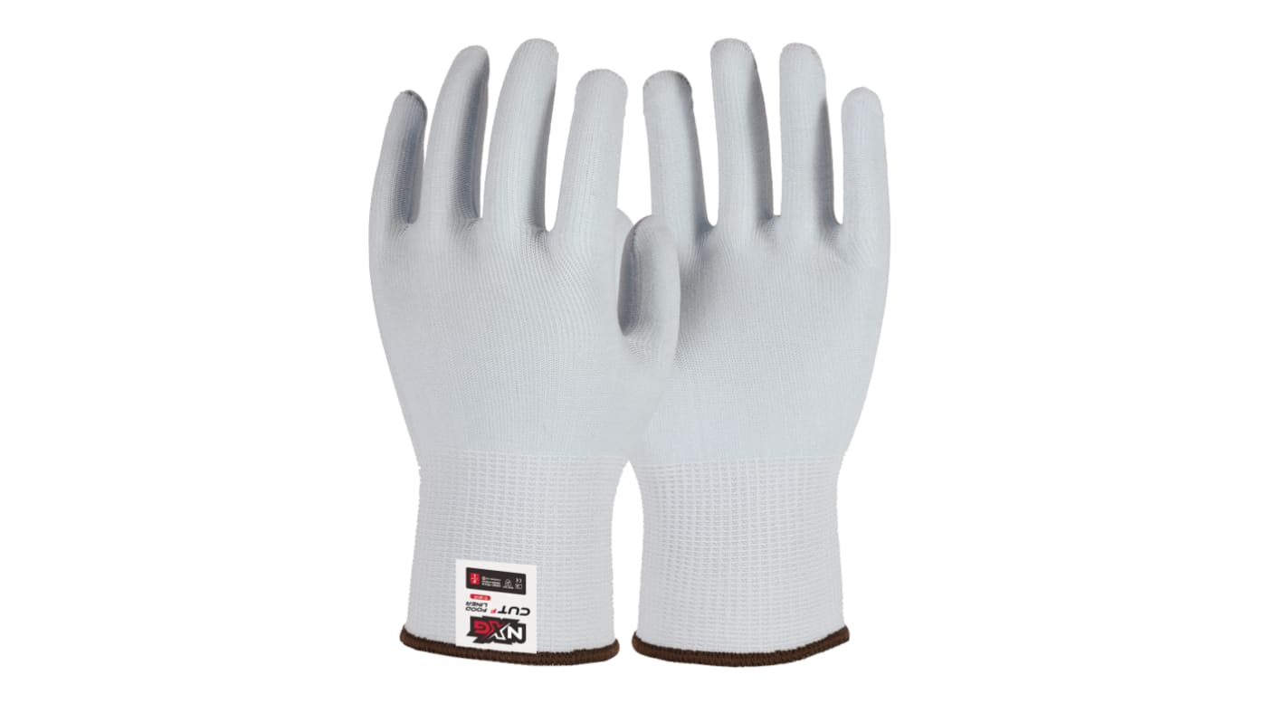 NXG GreenTek White Work Gloves, Size 7