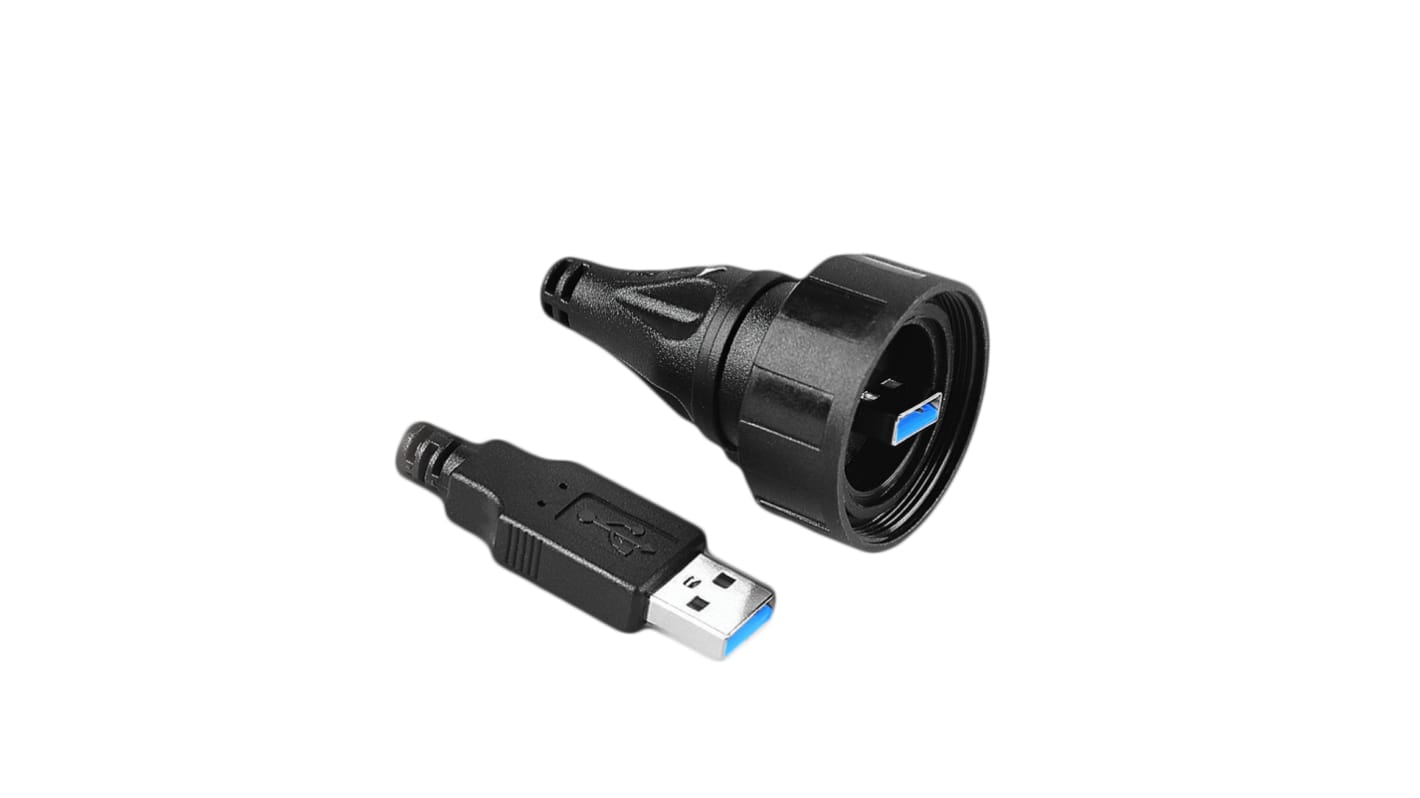 Câble USB Bulgin USB A vers USB A, 1m, Noir