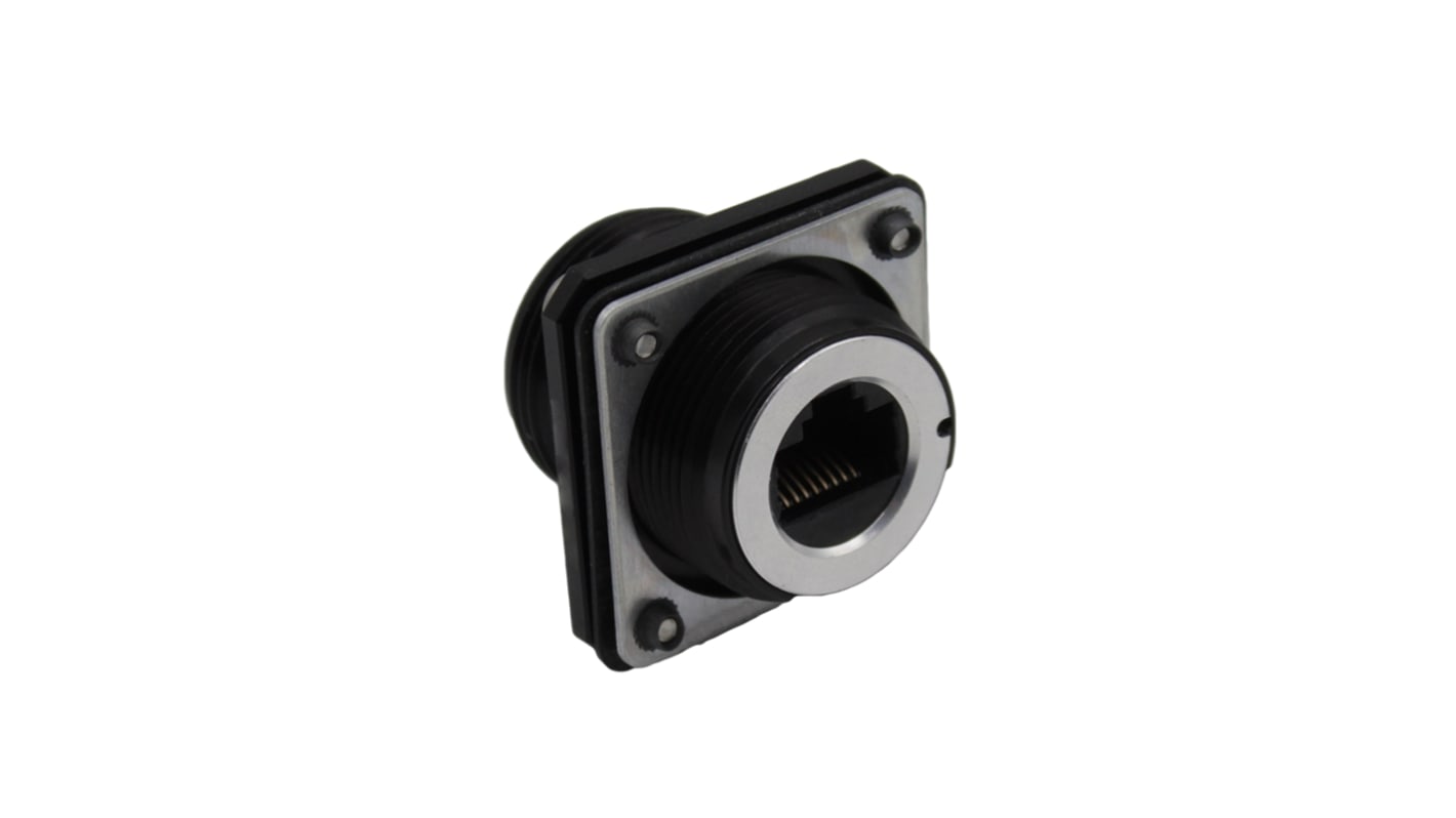 Bulgin 600 Series - Ethernet Buccaneer Connectors Series Female Ethernet Connector, Flange Mount, Cat5e