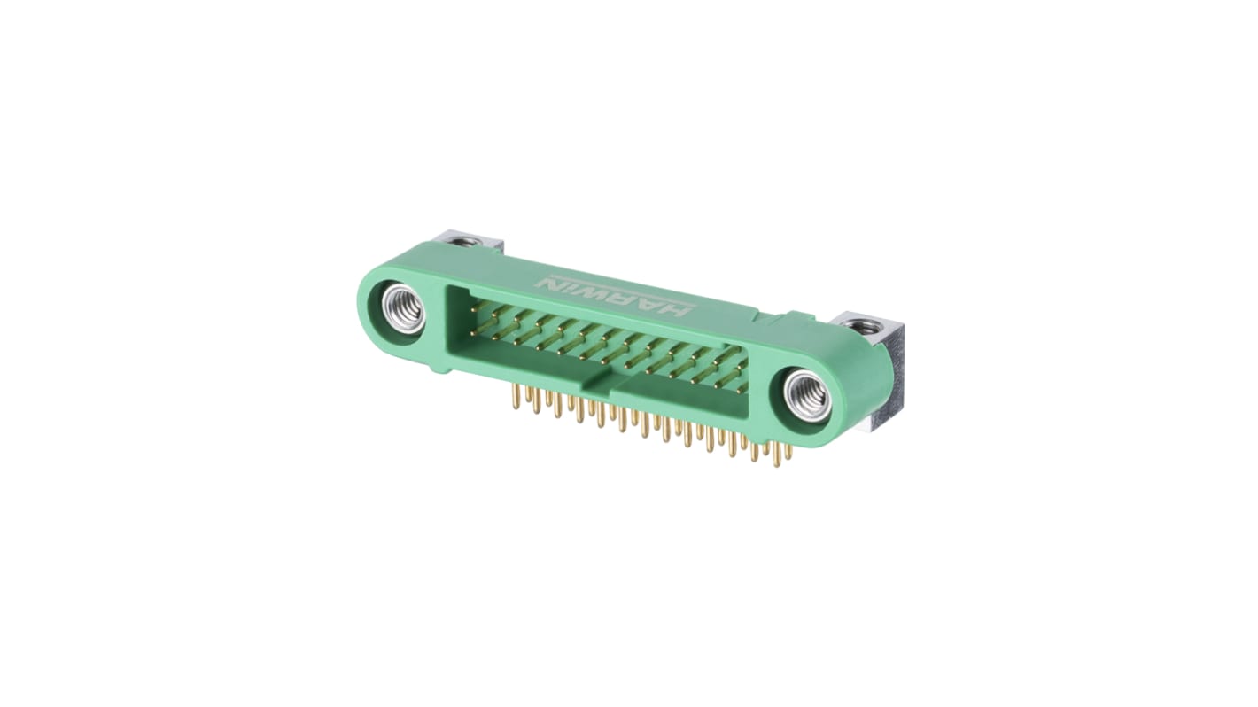 Conector hembra para PCB HARWIN serie G125, de 26 vías en 2 filas, paso 1.25mm, Montaje en PCB, para soldar