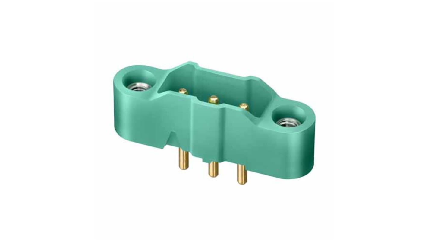 Conector hembra para PCB HARWIN serie M300, de 3 vías en 1 fila, paso 3mm, Montaje en PCB, para soldar