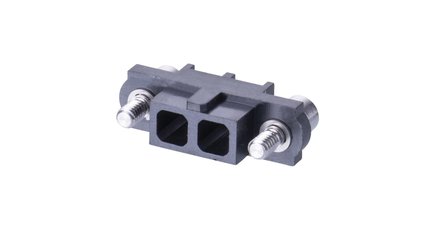 Carcasa de conector HARWIN M80-263F202-00-00, Serie M80, paso: 4mm, 2 contactos, , 1 fila filas, Recto, Hembra