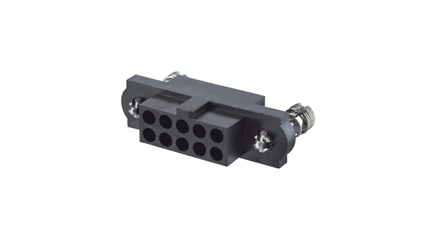 Carcasa de conector de crimpado HARWIN M80-4181098, Serie M80, paso: 2mm, 10 contactos, 2 filas, Recto, Hembra