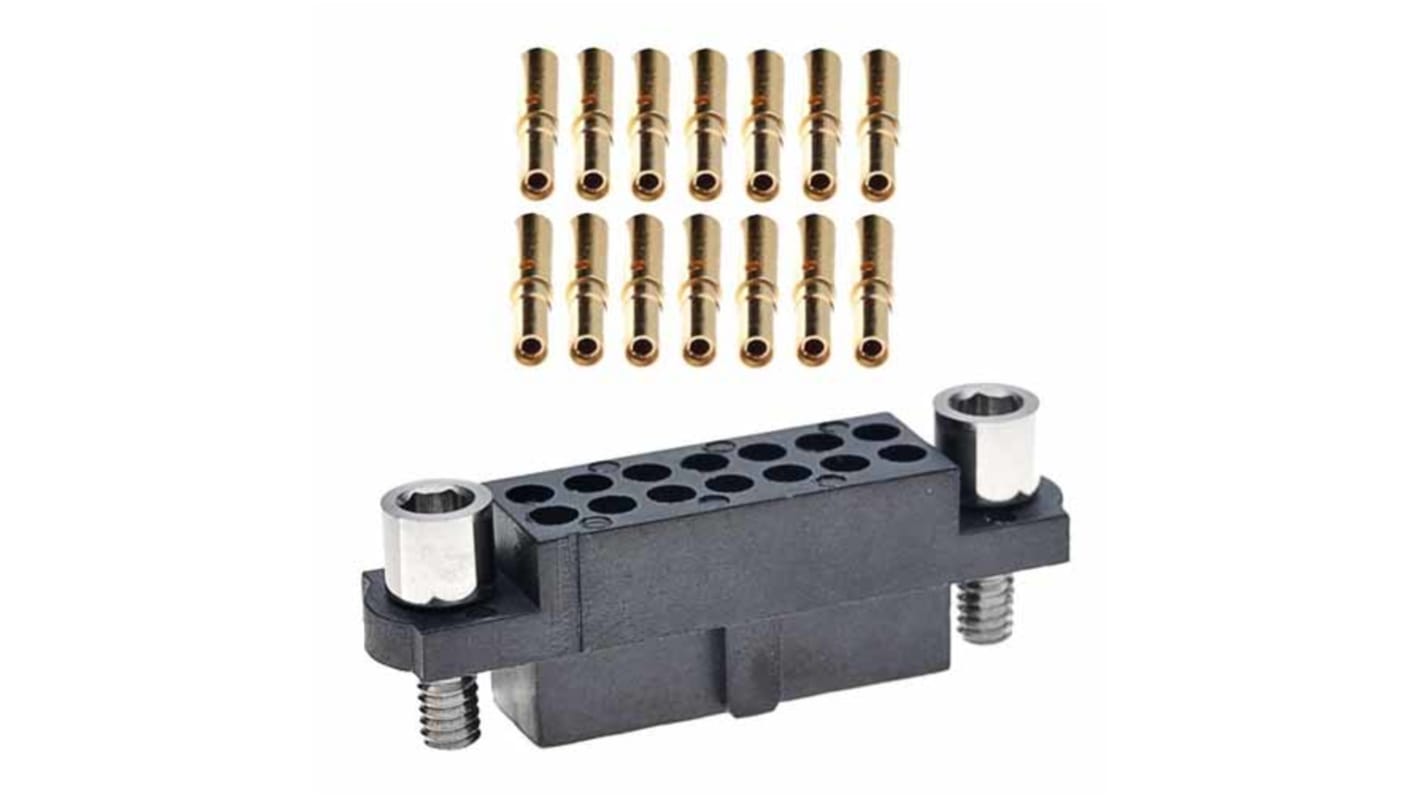 HARWIN M80 Series Straight PCB Socket, 10-Contact, 2-Row, 2mm Pitch, Crimp Termination