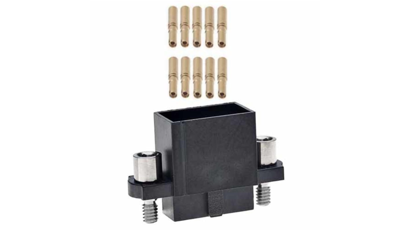 HARWIN M80 Series Straight PCB Socket, 10-Contact, 2-Row, 2mm Pitch, Crimp Termination