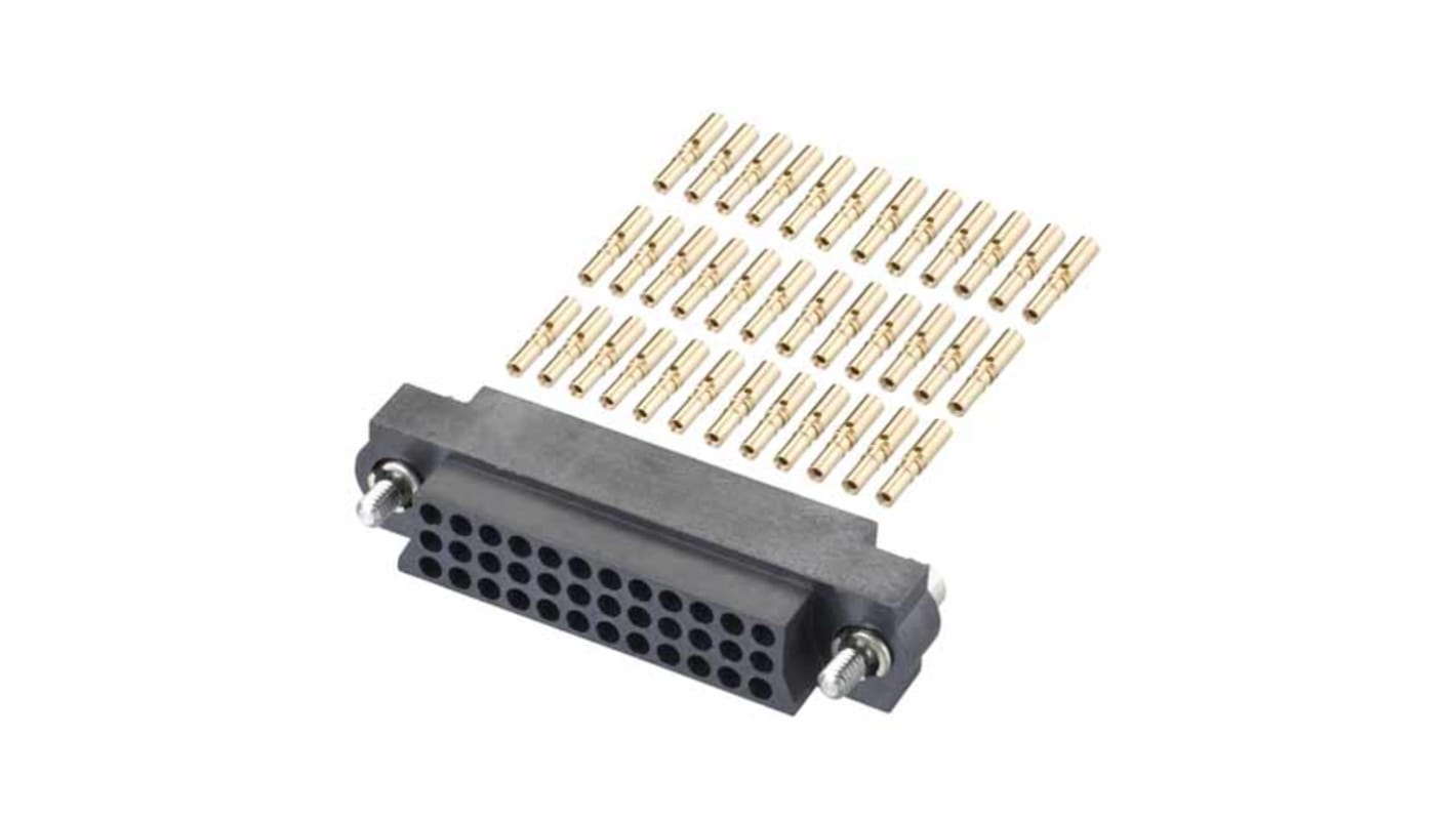 HARWIN M83 Series Straight PCB Socket, 54-Contact, 3-Row, 2mm Pitch, Crimp Termination