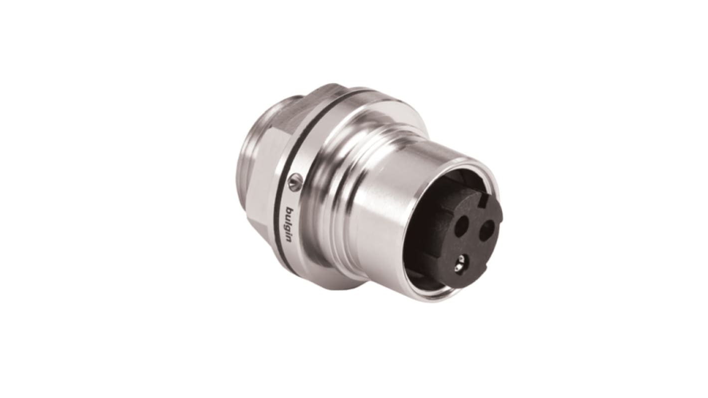 Conector circular Bulgin macho serie 6000 Series Buccaneer de 4 vías, Montaje en Panel, IP66, IP68, IP69K