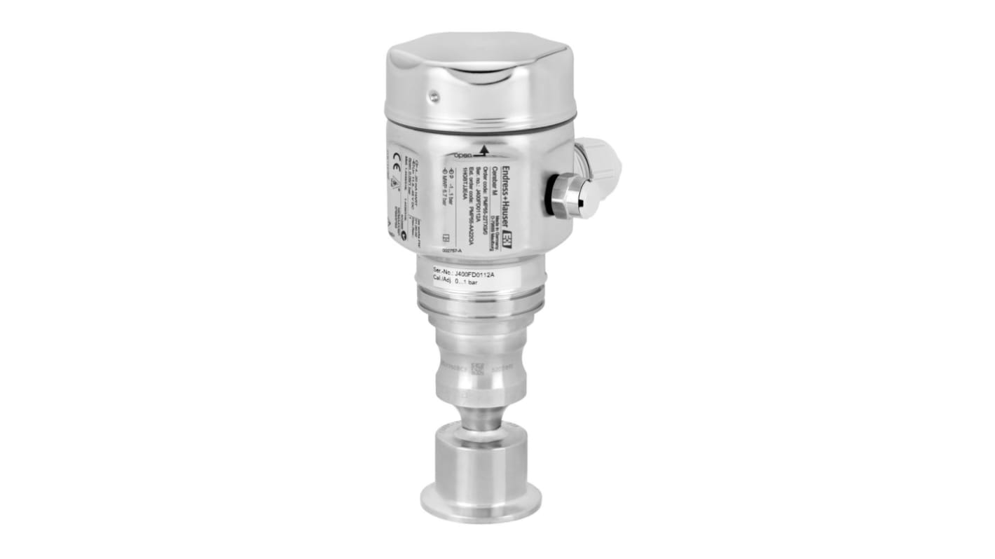 Endress+Hauser Cerabar PMP55 Series Pressure Sensor, 15psi Min, 6000psi Max, Absolute, Gauge Reading