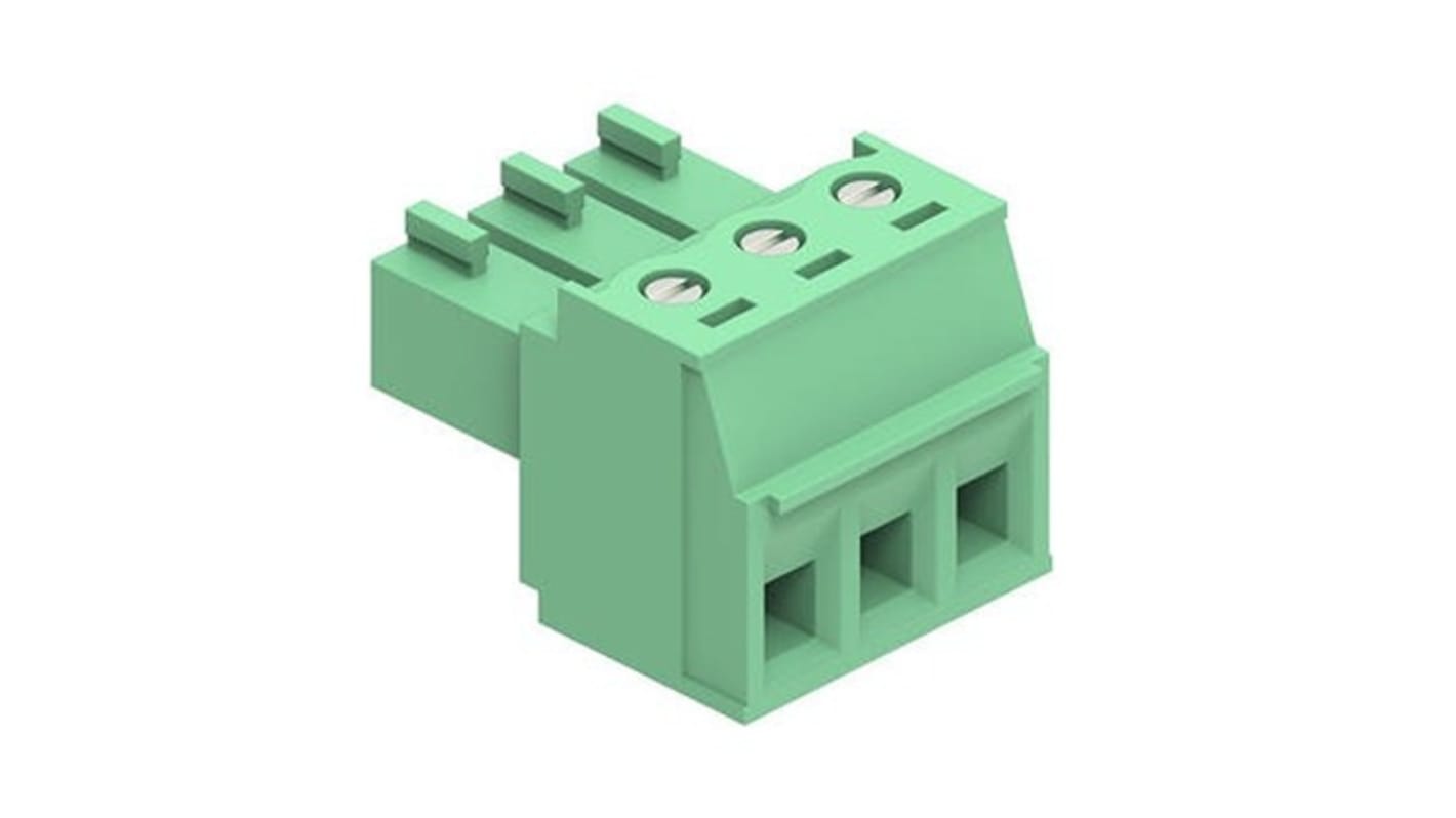 Molex 3.81mm Pitch 3 Way Horizontal Pluggable Terminal Block, Plug