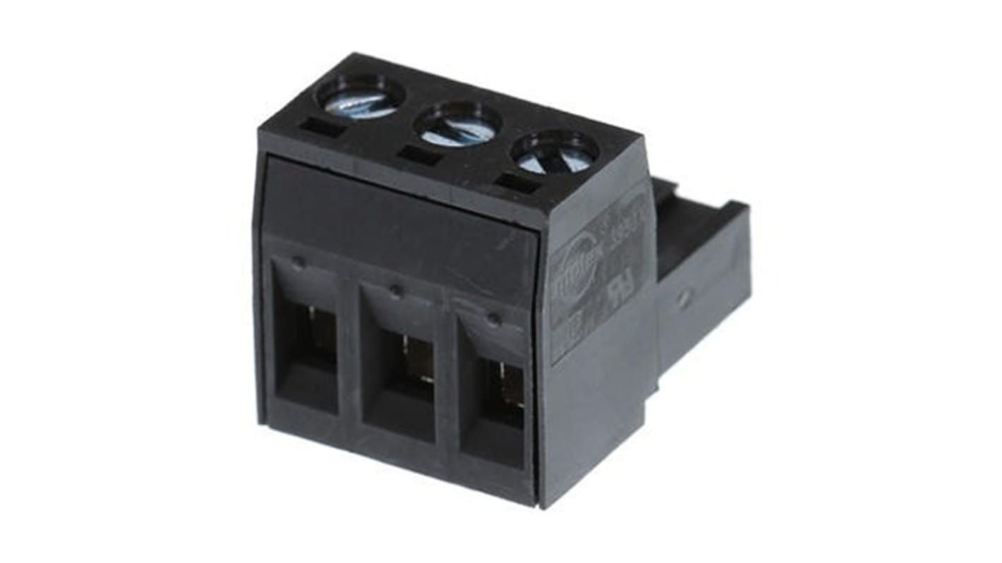 5.08MM EURO PLUG RA BLK 3CKT