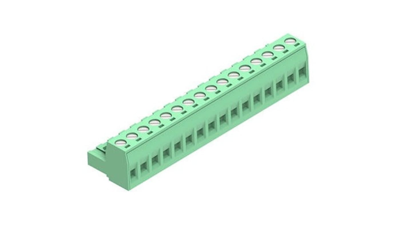 Molex 39530 Steckbarer Klemmenblock Steckverbinder 16-Kontakte 5.08mm-Raster Horizontal