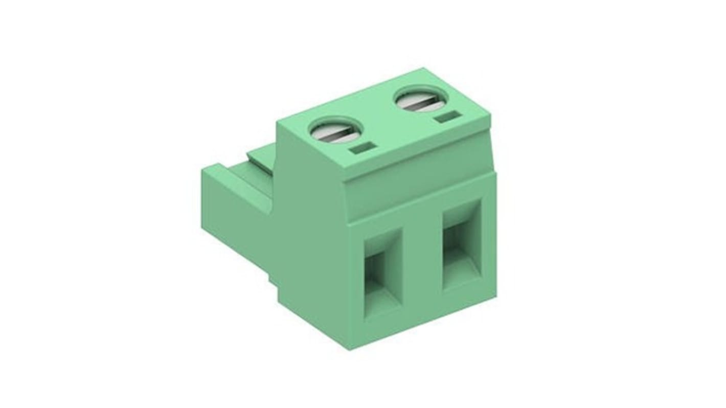 Molex 7.62mm Pitch 2 Way Pluggable Terminal Block, Plug