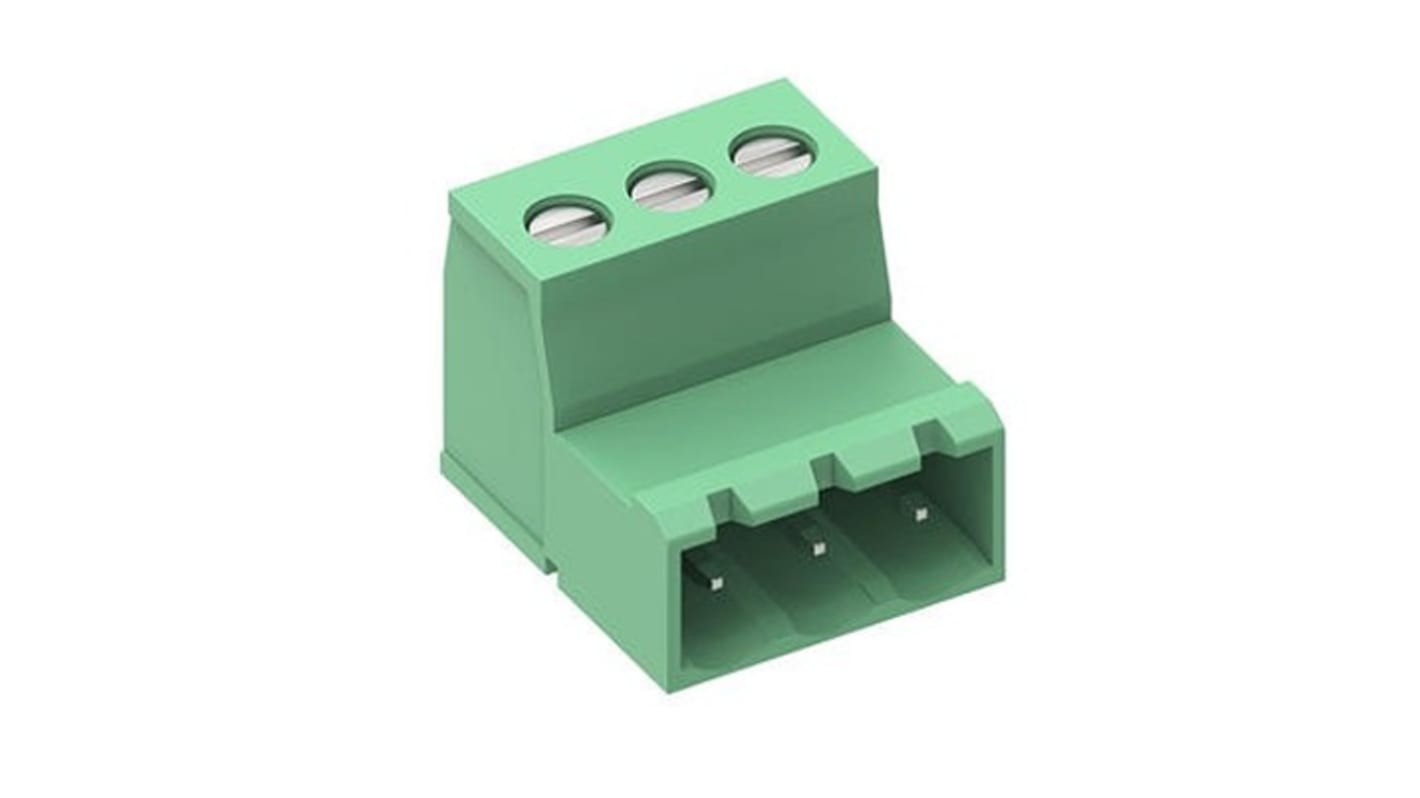 Molex 5.08mm Pitch 3 Way Pluggable Terminal Block, Plug