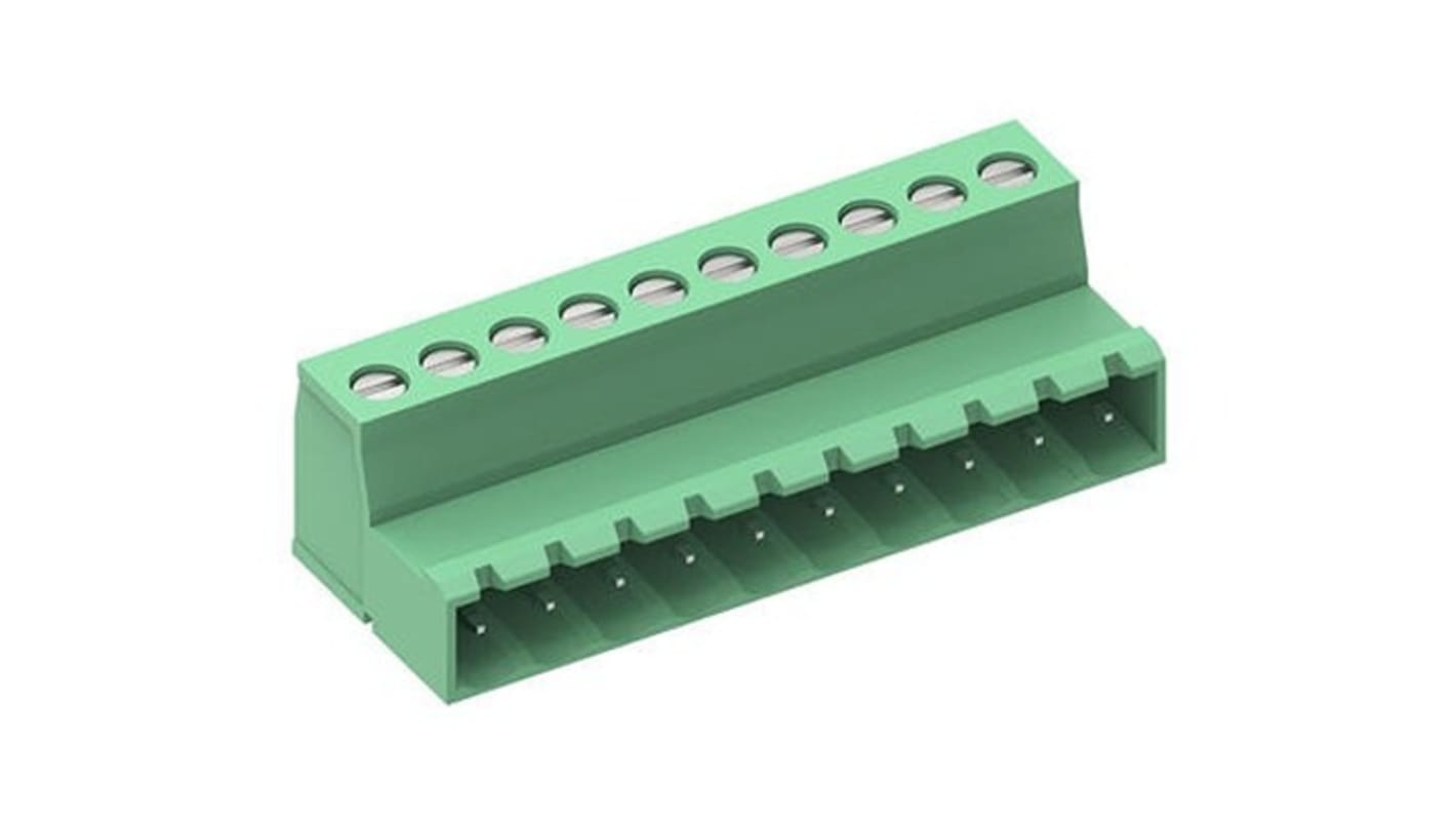 Molex 5.08mm Pitch 10 Way Pluggable Terminal Block, Plug