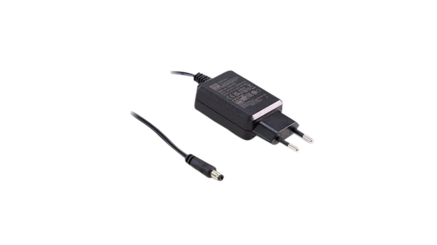 MEAN WELL 15W Plug-In AC/DC Adapter 24V Output, 625mA Output