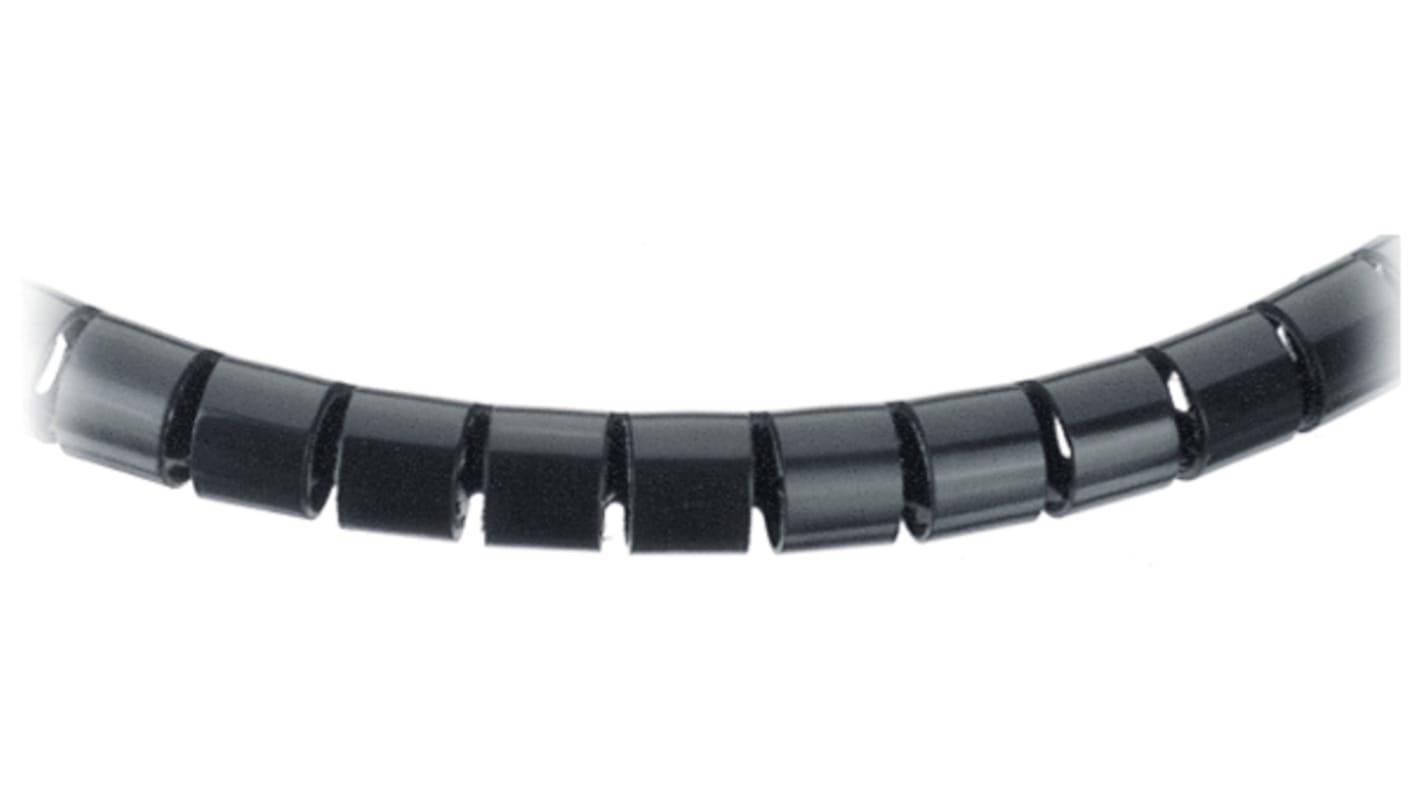 Funda de cable Essentra SHR-25 de Polypropylene Negro, long. 1m, Ø 25mm