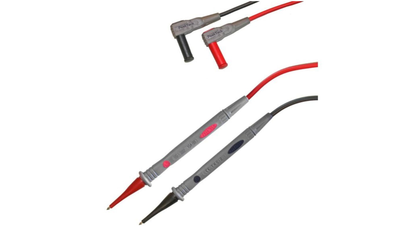 Test Leads, 1kV, Black, Grey, Red, 120mm Lead Length