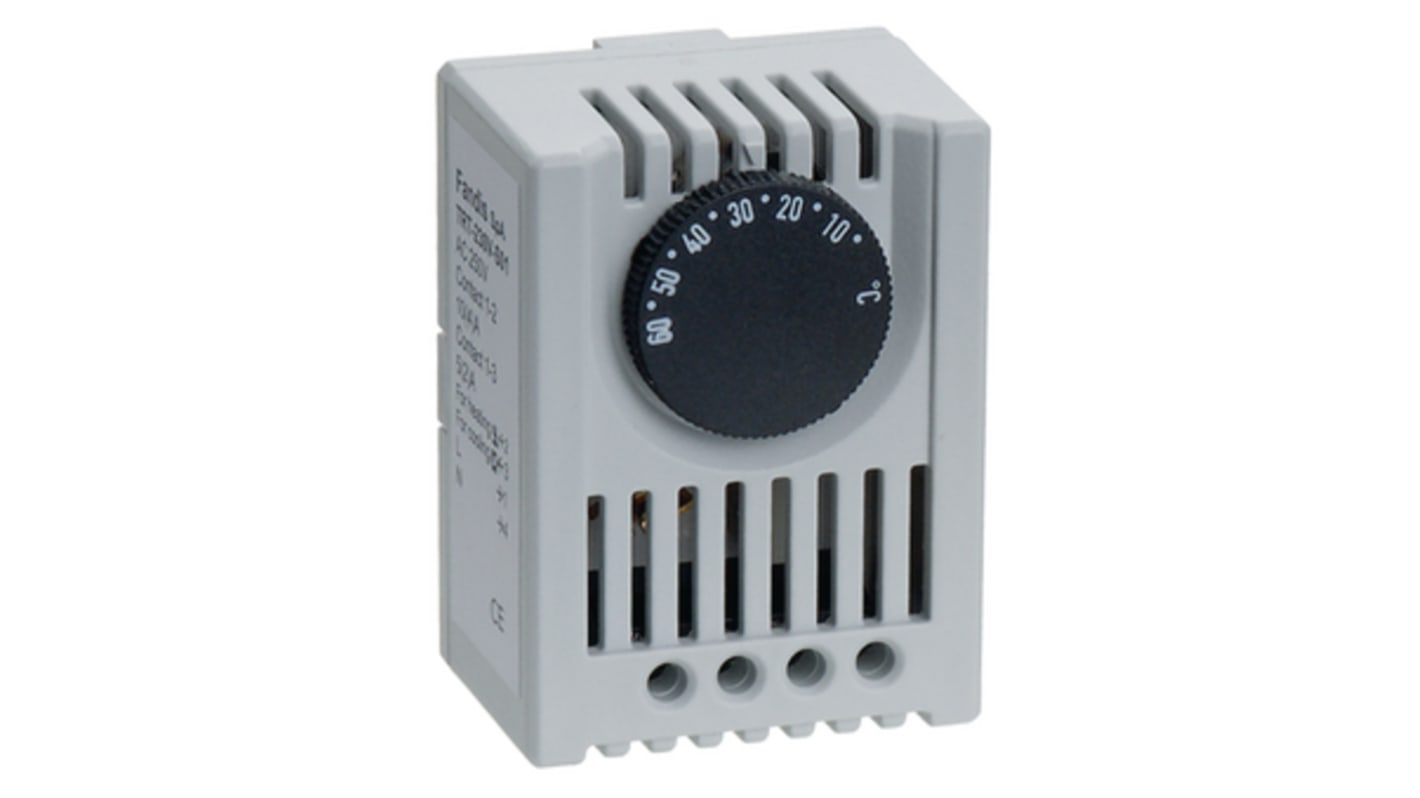 Termostato FAG serie TRT, 5 → 60 °C, alim. 230 V, contacto 10A, Changeover