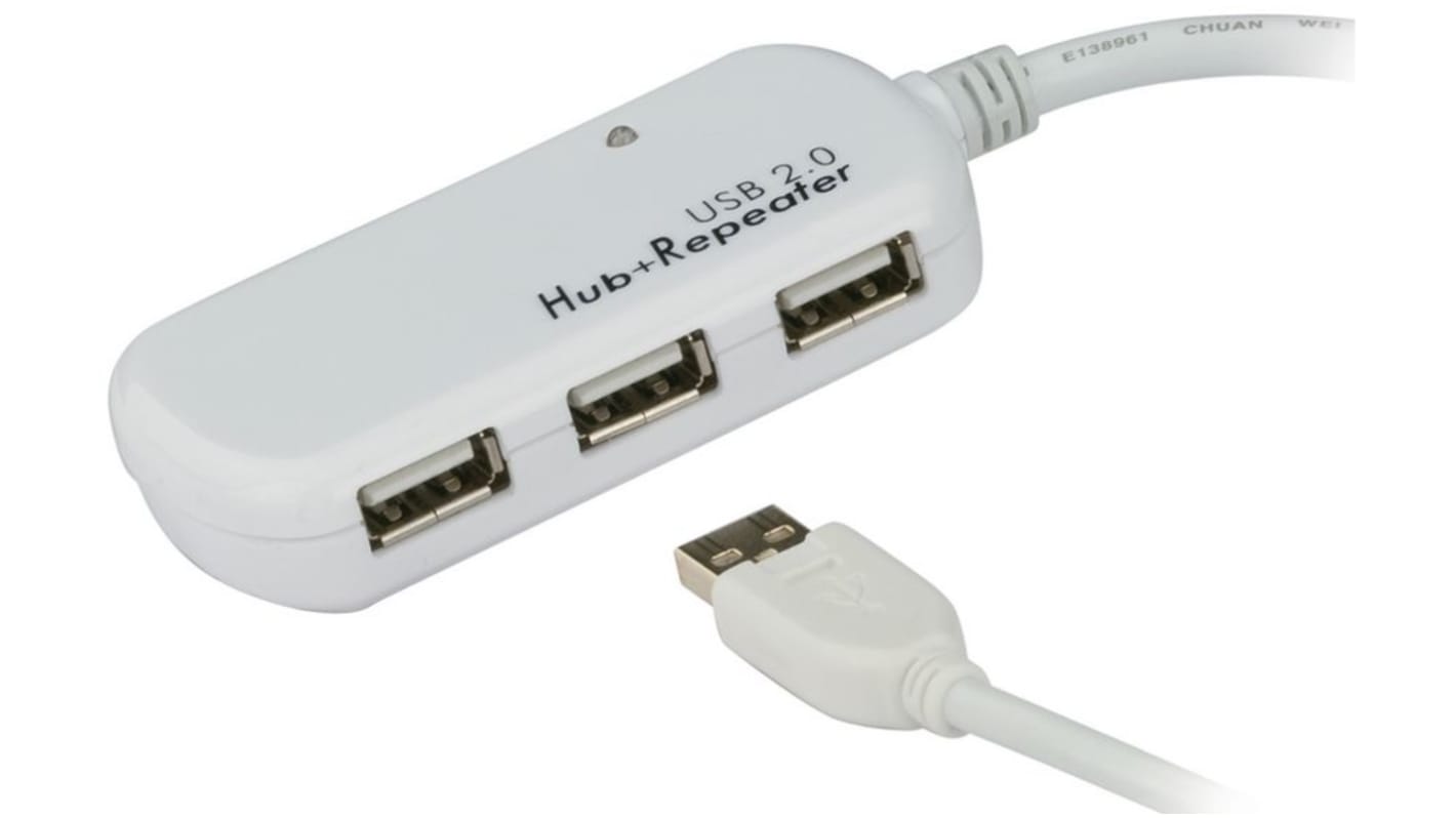 4 Port USB 2.0 USB A USB 2.0 Hub, USB Bus Powered, 8.20 x 4.10 x 1.70cm