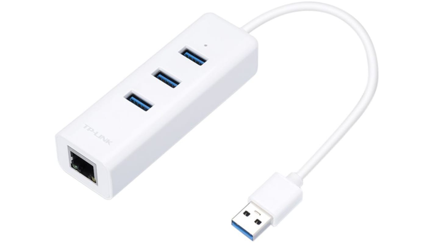 Toyozumi, USB 3.0 USB Hub 3.0, 3 USB Ports, USB A, RJ45, USB-Bus, 31 x 23 x 96mm