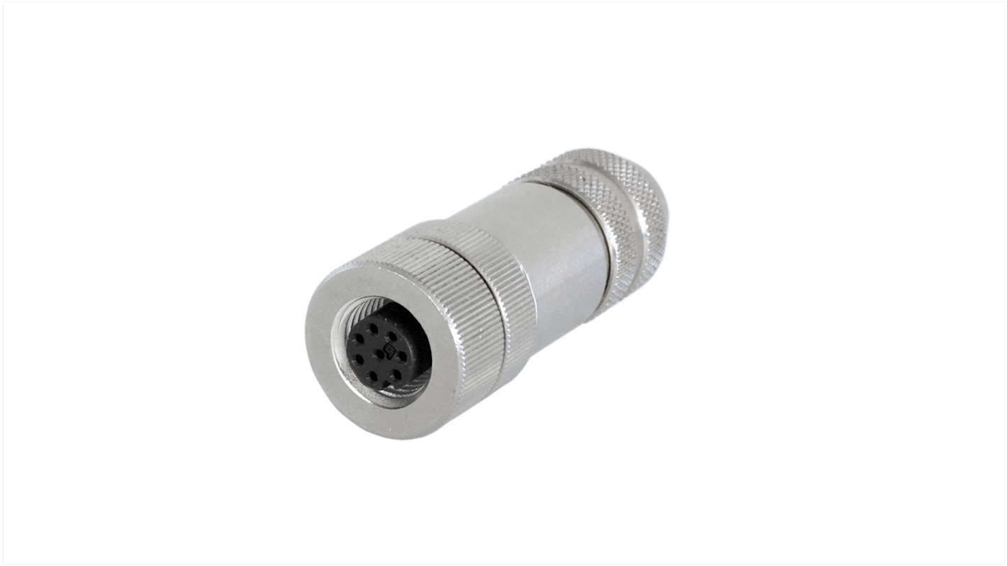 Conectores circulares industriales Kübler hembra serie 05.CMB de 8 vías hembra, montaje aéreo, IP67