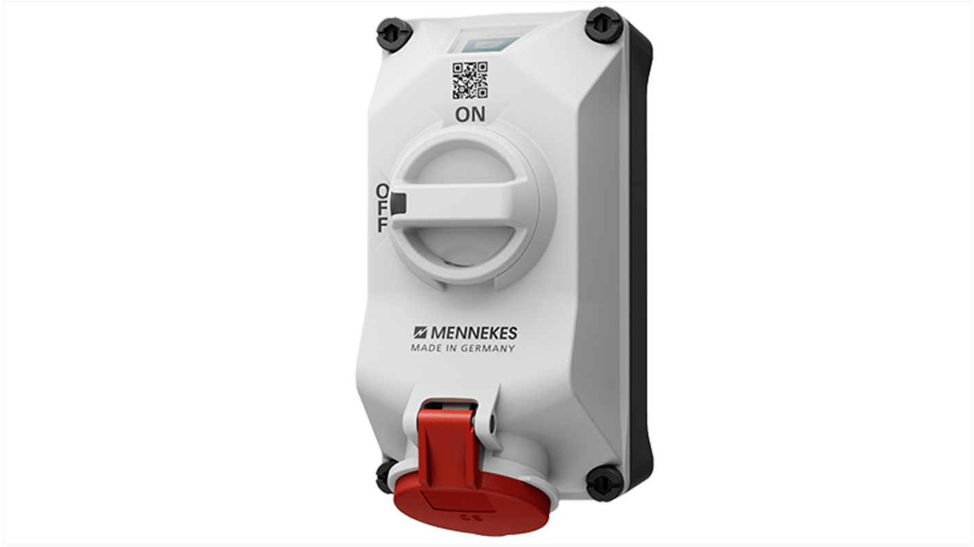 MENNEKES, DUOi IP44 Wall Mount 4P Socket Socket, Rated At 16A, 400 V