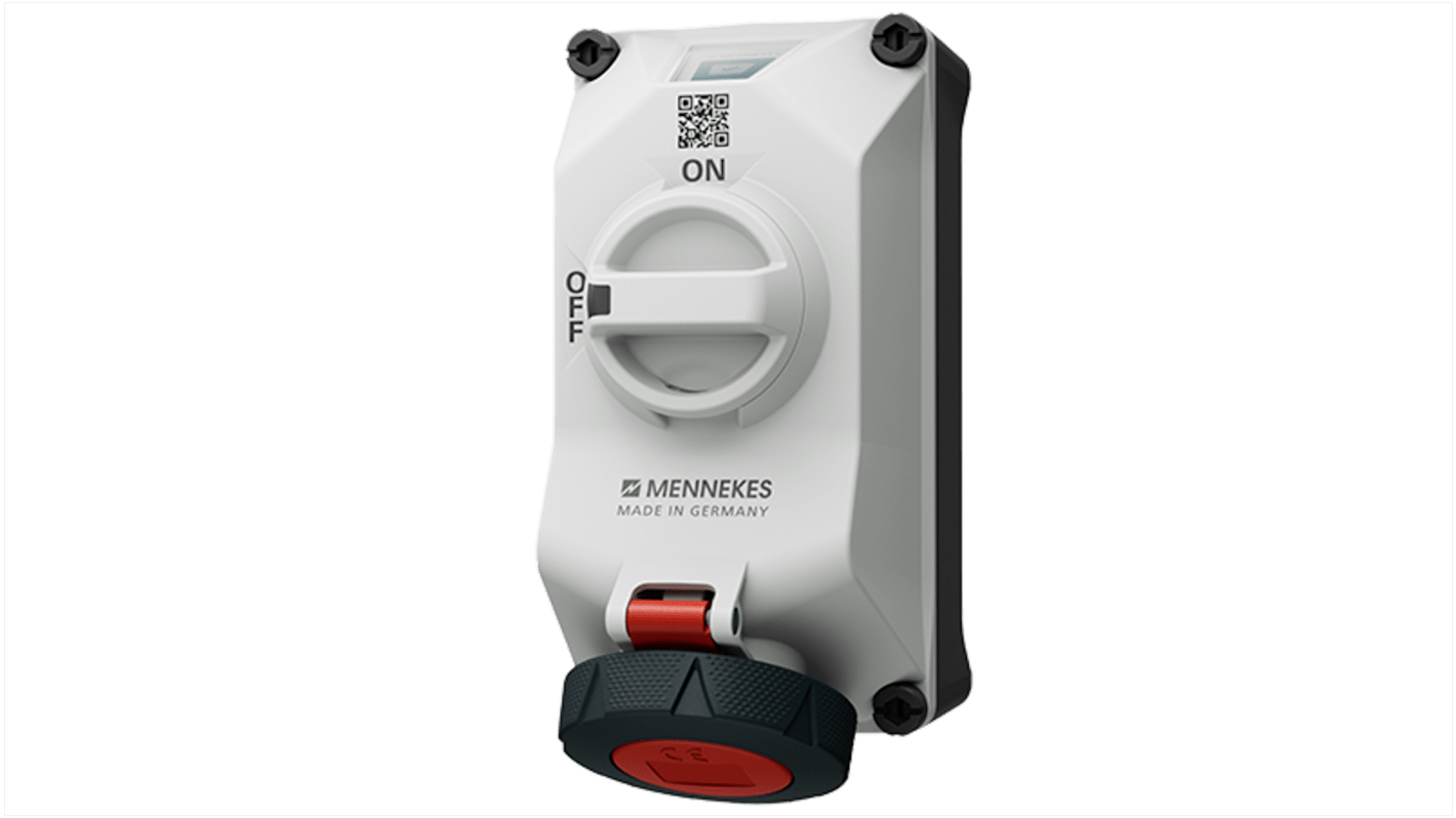 MENNEKES, DUOi IP69 Wall Mount 5P Socket Socket, Rated At 16A, 400 V