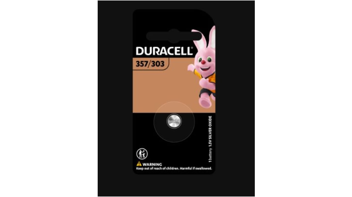 DURACELL SILVER OXIDE BUTTON BATTERY 357